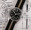 RDUNAE RA03 34.5mm Military Men Vintage Quartz Watch G10 Miyota 2035 Watches K1 Mineral Glass Stainless Steel Wristwatch