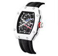 Ultra-Thin Barrel-Shaped Quartz Movement Unisex Watch Tonneau Design With Nylon Strap Wristwatch